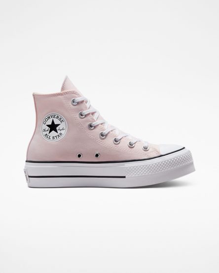 Zapatos Plataforma Converse Chuck Taylor All Star Lift Canvas Altas Mujer Rosas Blancas Negras | PE 02W548